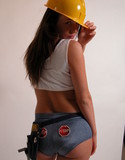 Teen construction worker