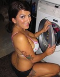 Miss sandra mae candid laundry strip