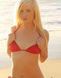 I luv ashlie pics red bikini on beach